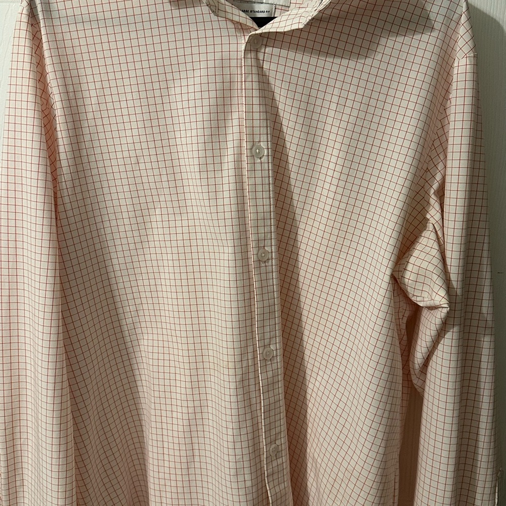 Elegant Beige Checkered Dress Shirt